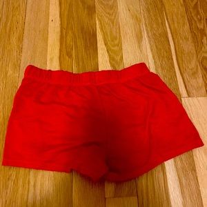 Girls red fire house shorts